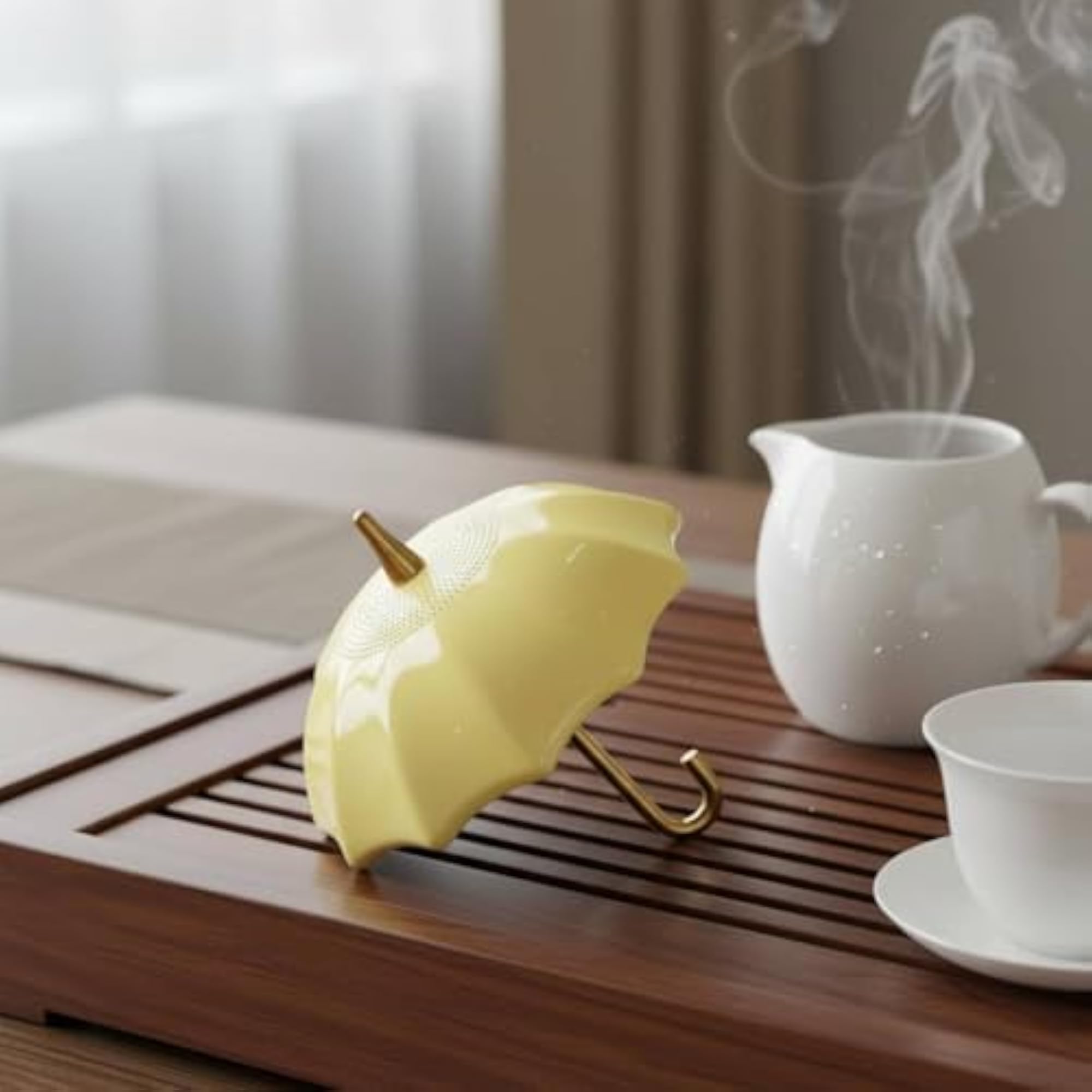 Custom Logo Umbrella Tea Strainer, Ceramic Multi-Purpose Filter Ornament