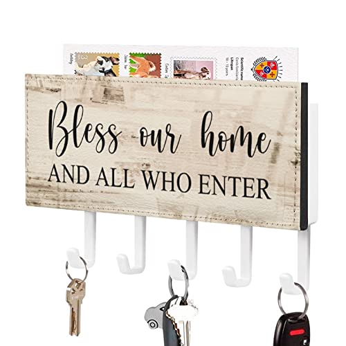 Bless Our Home and All Who Enter Key Holder Wall