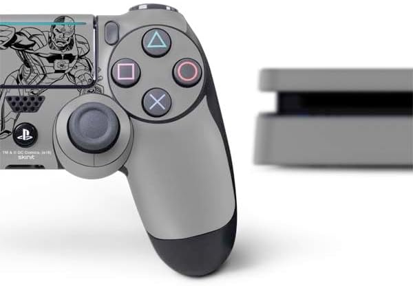 Skinit Decal Gaming Skin Compatible with PS4 Slim Bundle - Officially Licensed DC Comics Cyborg Comic Pop Design