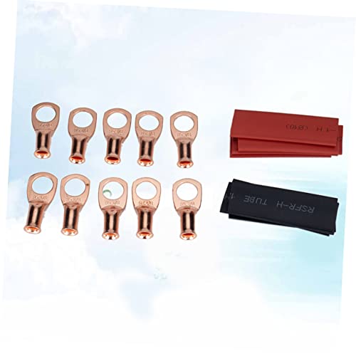 CIYODO 10Pcs Fechado Crimpagem Encolhível Cobre Conectores Pesados ​​Anel Terminais Elétricos X/Kit