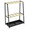 ZJYWMM Ruimtebesparende Organizer IJzeren Paraplu Stand Canes/Walking Sticks Organizer voor Voordeur, Cafes Restaurant Ingangen Paraplu’s Rek/Houder, met Druppelbak (Maat: 41.5×52CM (L×H))