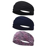 ヘアバンド メンズ ヘッドバンド スポーツ 幅11cm 帽子インナー 汗止め ヘアターバン バンダナ カチューシャ 汗止めバンド 吸汗速乾 広幅 薄型 伸縮性 サラサラ ジョギング 野球 サッカー 運動用 ターバンヘアバンド 男女兼用 3色セット Fセット