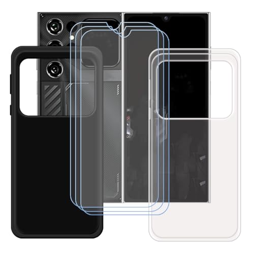 LCEHTOGYE �K�p Oukitel C62 GT�p�P�[�X+3x�����K���X�X�N���[���v���e�N�^�[�A�N���A�J�o�[+ �K�p Oukitel C62 GT (6,88")�ƌ݊����̂���u���b�N�\�t�gTPU�V���R���Q���P�[�X�ی�J�o�[