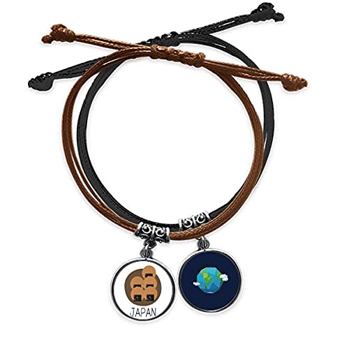Pulsera japonesa de cuerda y cuero para looks urbanos diarios
