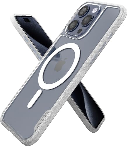 Image of Smartish iPhone 15 Pro Max Magnetic Case - Gripmunk Compatible with MagSafe [Lightweight + Protective] Slim /Thin Grip Cover for Apple iPhone 15 Pro Max - Clearly Clear