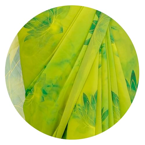 Image of MIRCHI FASHION Saree for Woman Georgette Floral Printed | Lightweight Comfortable Sari for Regular Social Wear and social visits
