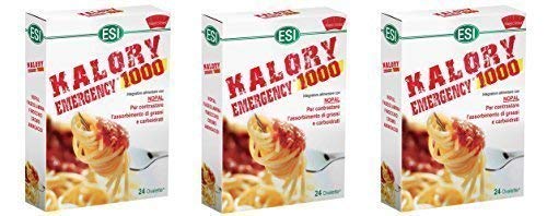 ESI - KALORY EMERGENCIA 1000 3 PAQUETES de DA 24 OVALETTE control de peso, dieta