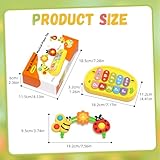 LESSETI Musical Baby Piano Toy - Multifunctional Interactive Insect Piano Keyboard for 6 9 12 18 Month, STEM Educational Learning Toys for Boys Girls Age 3 4 5 6, Birthday Gift for Toddlers 1-3 Year