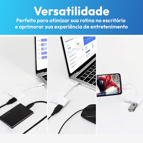 Hub Tipo C 3 em 1 Adaptador USB 3.0 Leitor de Cartão de Memória OTG para SD TF Micro SD Compatível c