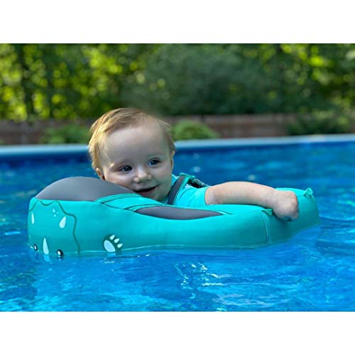 Mambobaby Float with Canopy Size Improved Non Inflatable Infant Baby Pool Float Smart Mambo Float Swim Trainer Baby Swim Float Mambo Baby Float Solid Air Free Water Waist Swimming Ring
