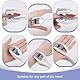 2 Stück Finger- und Handmassagegerät, Haushaltsfingerrollen, doppelseitige Handmassagerolle zur Linderung von Stress, Blutkreislauf, Akupressmassageroller, Grau