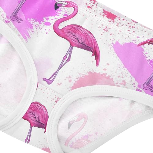 Cotton Girls Underwear Toddler Vibrant Pink Flamingos Panties for Girl Colorful Underpants Briefs 2t4