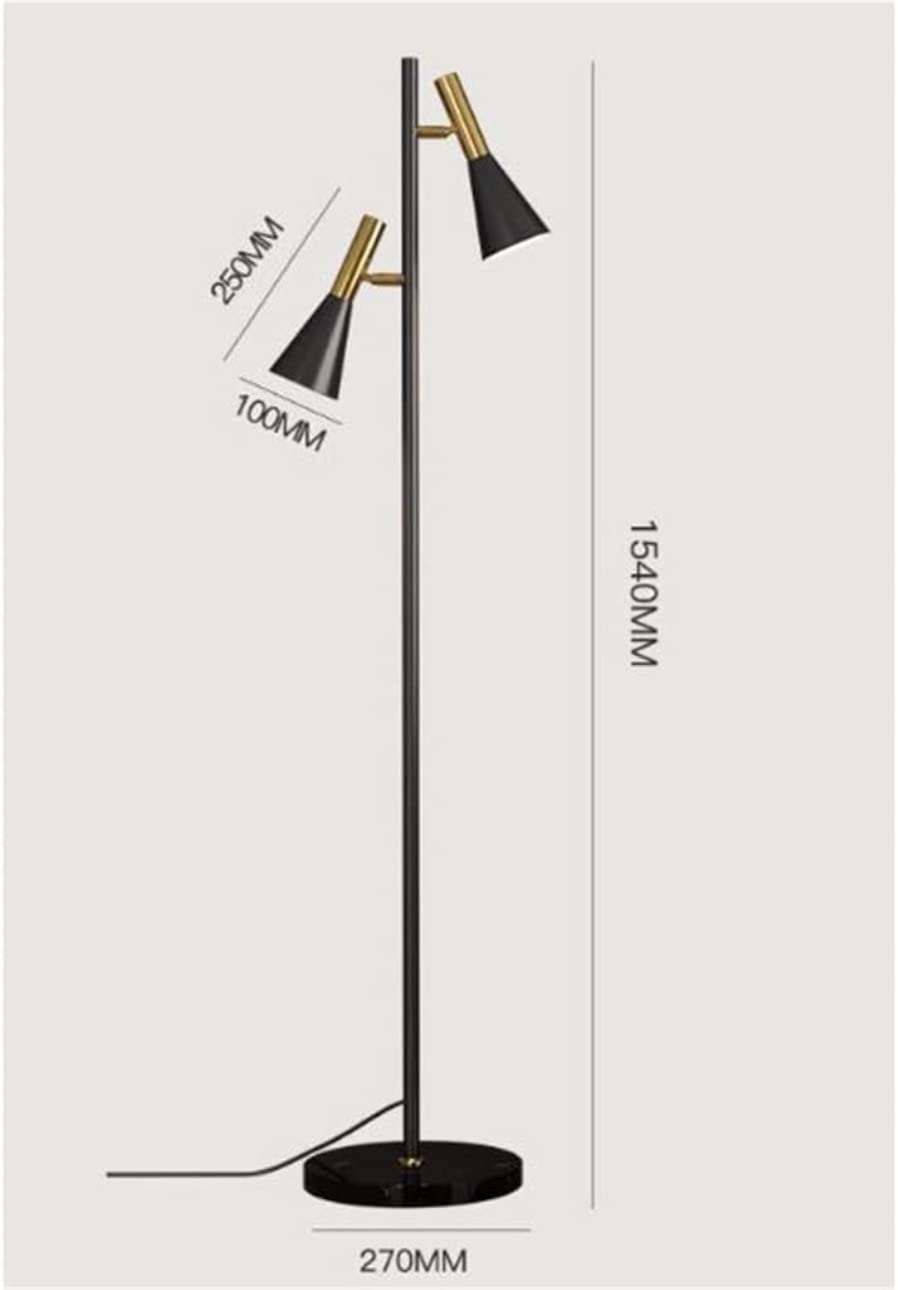 Lampa Podłogowa Regulowana Lampa Podłogowa LED Dom Salon Sypialnia Badania Dekoracja Marmurowa Podstawa Światło Stojące Sypialni Salonu(Black)