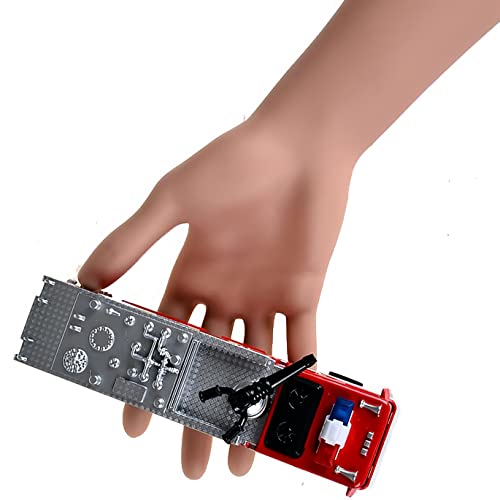 Diecast Fire Truck Engine Emergency Rescue Pullback Action Alloy Metal Toy Vehicle W/Extendable Ladder #TOP5