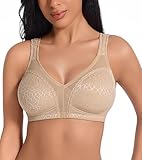 DotVol sin Aros Sujetador Reductor para Mujer Tallas Grandes Diario Bra （110E,Beige）