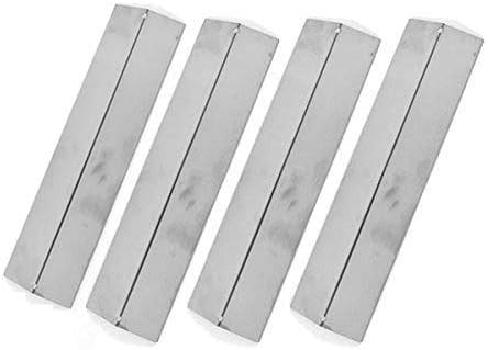 4 Pack Stainless Steel Heat Plate for Aussie 13013007TG, Brinkmann 810-1415F, Charmglow 810-8410-F, Grill King 810-9325-0, Uniflame GBC091W and Master Forge E3518-LP, E3518-LPG Gas Model Grills