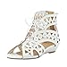 Escarpins Bride Cheville Femme été PU Soirée Robe Tendance Shoes Sandal Slipper Boot Baskets Mode Quilted Chaussures de Securite Femmes Mules et Sabots Femme Confort(Blanc,38)