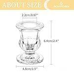 Romadedi Glass Taper Candle Holders - Clear Small Candlestick Holder Bulk, Thicker Glass Candle Sticks Set for Wedding Christmas Party Dining Table Table Centerpiece Decor, 2Pcs - Image 5