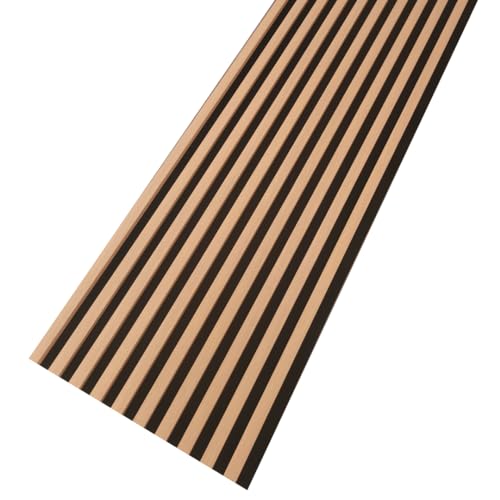 MEBANO. Paneles Acusticos Decorativos MDF para Pared 240x53 cm (2 Unidades 240 cm x 26,5 cm) Color Roble Sonoma Decoracion Acústica para Pared sobre Fieltro Absorción de Sonido
