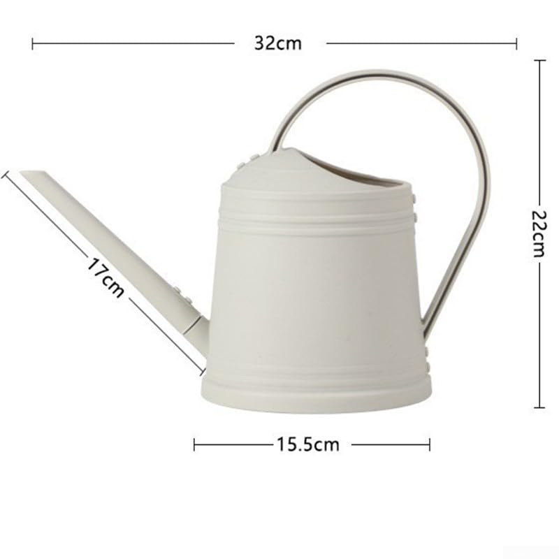 Bouilloire d'arrosage 1,8l blanche à bec long pour plantes - 4
