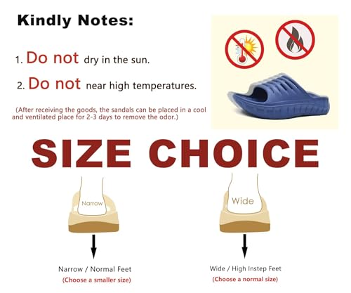 Image of KuaiLu Mens Orthotic Recovery Sandals Arch Support Slides Plantar Fasciitis