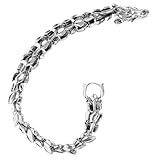 FOMIYES Pulsera Hombre Metal Vintage Punk Diseño Dragón Cadena Resistente Moda Masculina