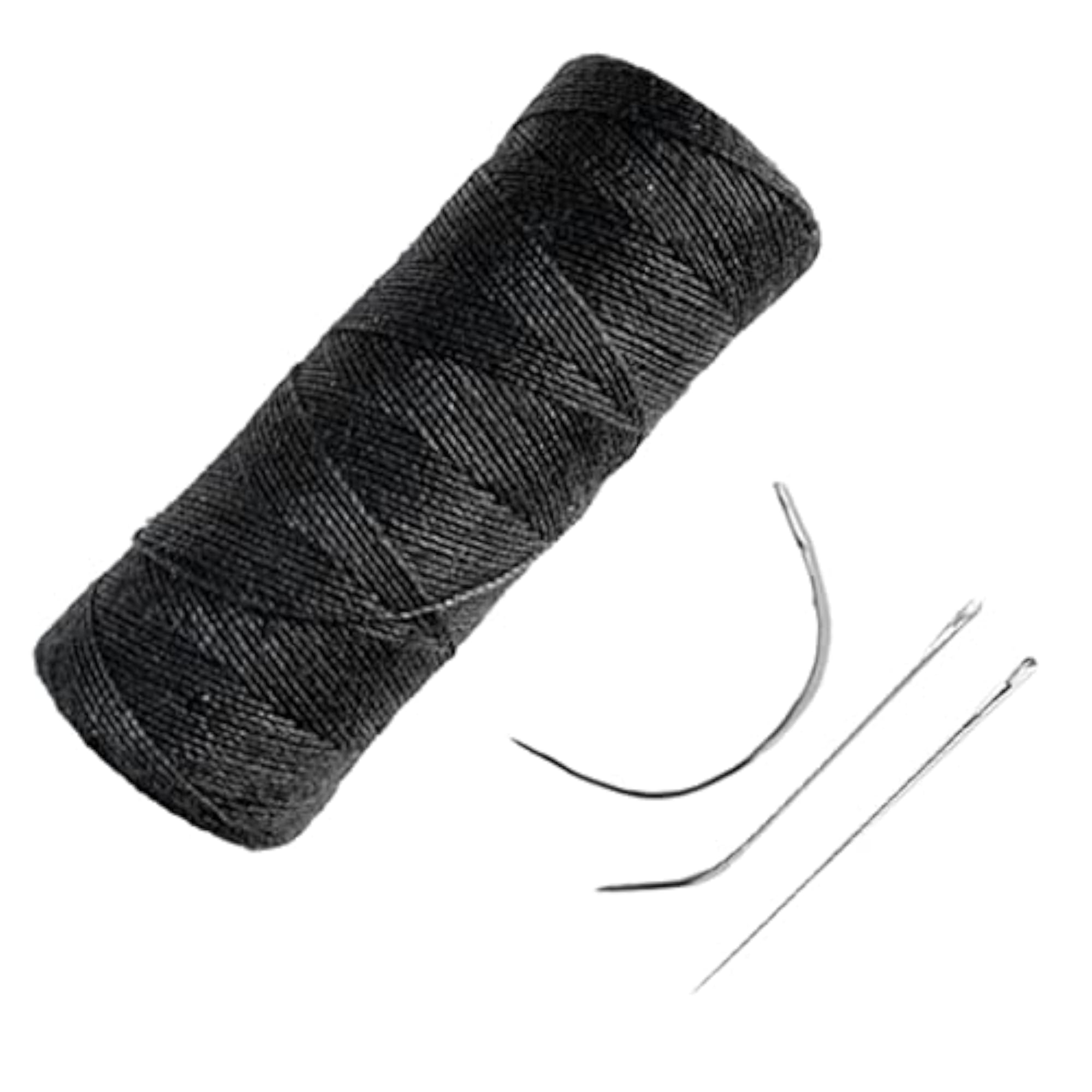 Polyester Hair Track Weft Weaving Sew Decor Thread for Hair Extensions, Black