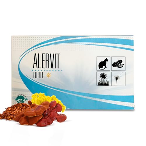 Espadiet Alervit Forte – Té Rooibos, Helicriso, Pycnogenol, Reishi, Perilla, Bioflavonoides, Manganeso, Vitamina B5 – Ayuda a Mejorar los Brotes Alérgicos por Cambios Estacionales–– 10 viales de 10ml