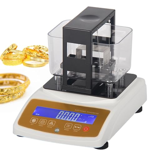 Image of Gold Purity Content Detector, Silver/Platinum/Palladium Weight Density Tester, Digital Control Panel & 0.5 mm Stainless Steel Hanging Wire, Non-Destructive Testing 200K