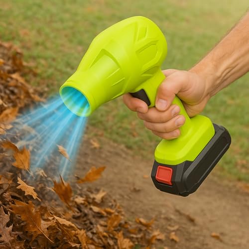 Soplador de Hojas Inalámbrico 21V, Portátil Recargable, Herramienta de Limpieza Eléctrica para Jardín, Terraza, Coche y Hogar con Estuche, Don Feliz