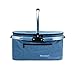 Beckworth & Co. SmartFold Picnic Basket - Foldable Collapsible Insulated Picnic Basket 32L - Blue