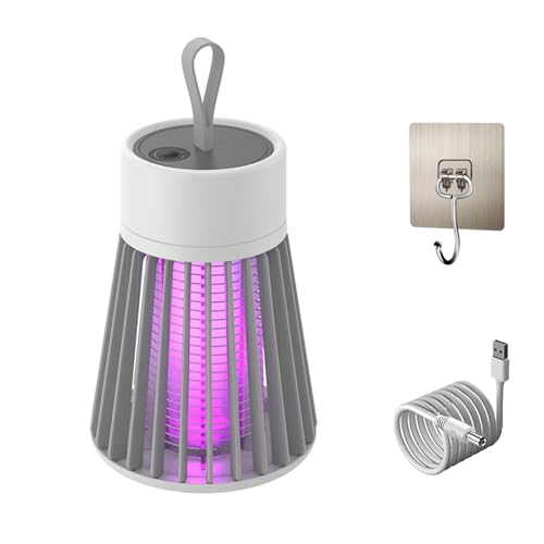 2025 Nueva Mozz Guard Mosquito Zapper,MozzGuard,Lámpara de Mosquito Impermeable para Exterior,Lámpara de Mosquito con Batería Portátil,Protector de mozzguard con Cable USB (Gris)