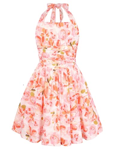GRACE KARIN Cute Dress for Teens Spring Floral Beach Party
