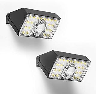 Solar Wall Lights Outdoor, 3000K 4000K Solar Fence Lights with Motion Sensor, 3 Modes,1000LM Dimmable Fence Light Solar Powered for Outside Yard Deck Step, 2pcs