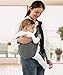 Baby Carrier Sling Wrap-Baby Sling-Soft Adjustable Ring Sling for Mom&Dad Support Babies Under 7-36month (Black)