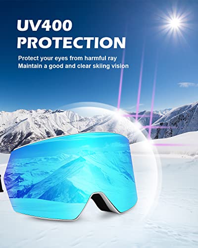 Elimoons Ski Goggles For Men Women Youth, Snowboard Goggles For Adults, Otg Snow Goggles Anti Fog Uv400 Protection #TOP5