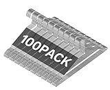 Jiang&Rong 100 Pack Metal Wire Hangers with Non Slip Notch - 16 Inch/40 cm Slim Space Saving Coat Hangers for Dry Cleaners & Home - 12 Gauge Ultra Thin Clothing Hangers, Bulk Pack (100, Silver)