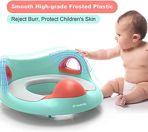 Potty Training Seat For Kids, Enteenly Toddler Toilet Seat For Boys Girls With 3.54In Higher Splash Guard, Sturdy (Up To 165Lb) Kid Toilet Trainer Ring, Suitable For 1-8 Age Kids, Green-Red #TOP2
