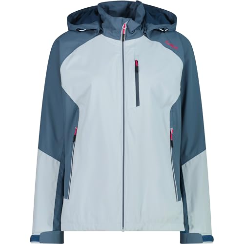 Veste Hoodie CMP Femme Sky Blue Respirante et Coupe-Vent Taille S