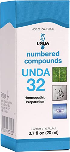 UNDA 32 Numbered Compounds | Homeopathic Preparation | 0.7 fl. oz. UNDA 32 Numbered Compounds | Homeopathic Preparation | 0.7 fl. oz.