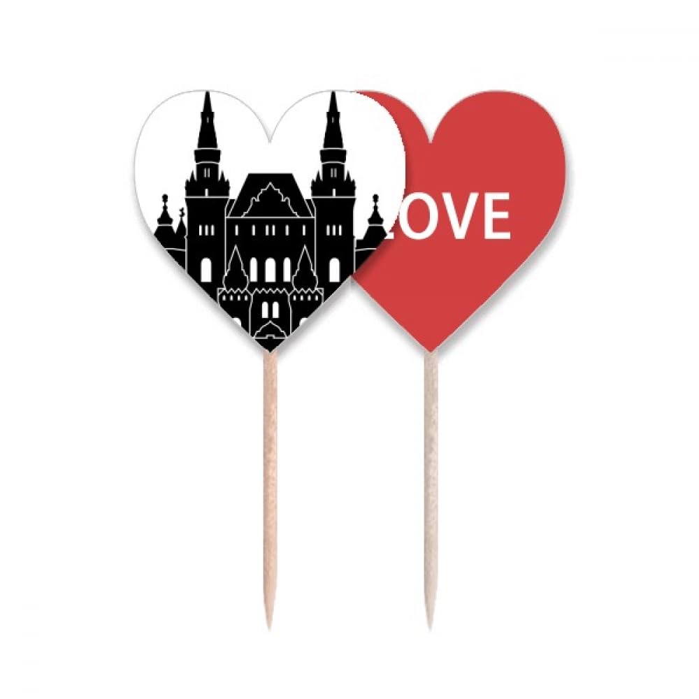 Cure-dents drapeau Russie pour éviter les buffets ternes grâce au design coeur love