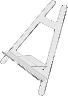 STOBAZA Clear Acrylic Easels Plate Stands Cell Phone Stand Photo Holder Picture Coin Display for Tablet Cds Book Stand Office Hotel Party Accessories