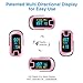mibest OLED Finger Pulse Oximeter, O2 Meter, Dual Color White/Pink