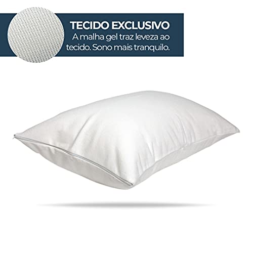 Protetor de Travesseiro Belchior Uniq Face Superior Branco 50x70 cm