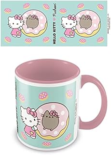 Pusheen x Hello Kitty Ceramic Mug in Presentation Gift Box (Doughnut Design) - Official Merchandise