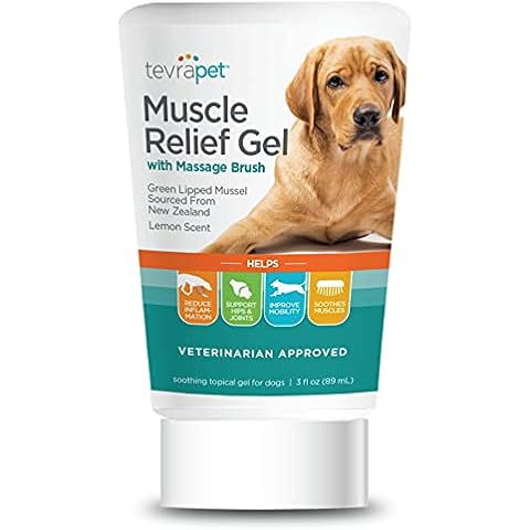 TevraPet Muscle Rub Ointment for Dogs | Fast Pain Relief | Soothing Topical Anti-Inflammatory | 3 fl oz | Lemon Scent Cover