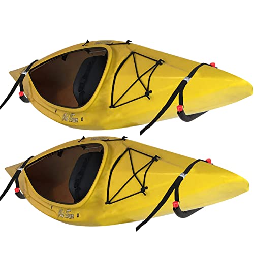 Robuste Garagenaufbewahrungshaken, Wandhalterung, Kajak-Aufbewahrungsregale, Kajak-Aufbewahrungsbügel mit Zurrgurten, Tragkraft 45 kg (26,5 cm x 39,5 cm)