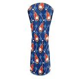 Xpyeesfuen Golf Flame Pattern Funny Golf Club Head Covers PU Leather Waterproof Driver Headcover Protect Against Scratches and Damage Essential Accessories for Men Easy to Use