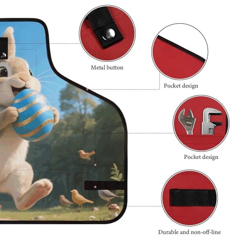 Delantal cruzado con bolsillo para hombres y mujeres miniatura 3
