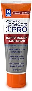 Welmedix HomeCare PRO Rapid Relief Adult Diaper Rash Cream – Extra Thick, Moisturizing Barrier Cream for Incontinence and Healing Cream/Zinc Oxide Cream/Skin Cream, (4oz Tube)